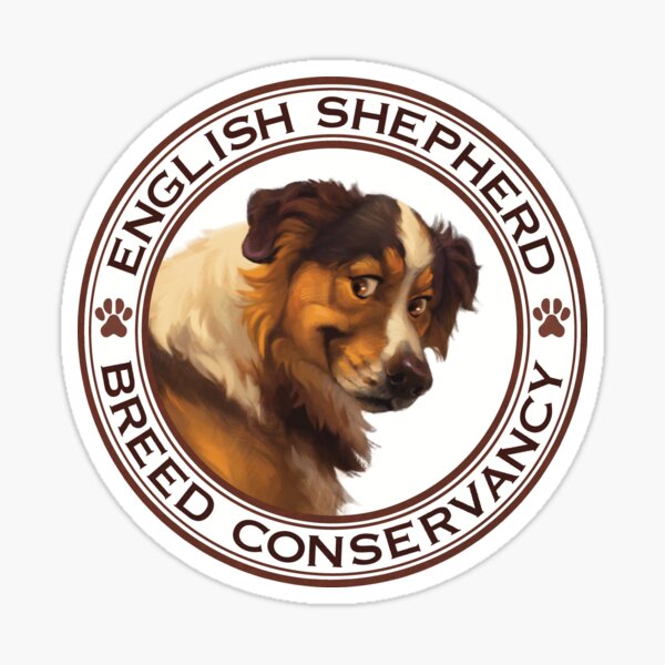 English Shepherd Breed Conservancy Circle- Shaded Sable Sticker