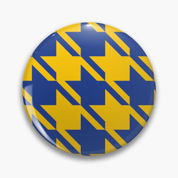 Item preview, Blue and Yellow Colors Houndstooth Pattern designed and sold by TMBTM.