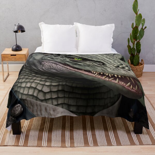Item preview, Cool Goth Crocodile (Portrait) designed and sold by Simone Davino.