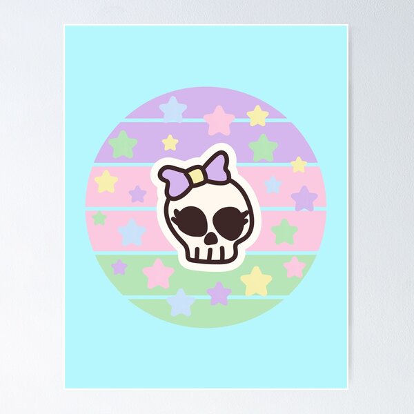 Cute Cat & Skull Pastel Goth