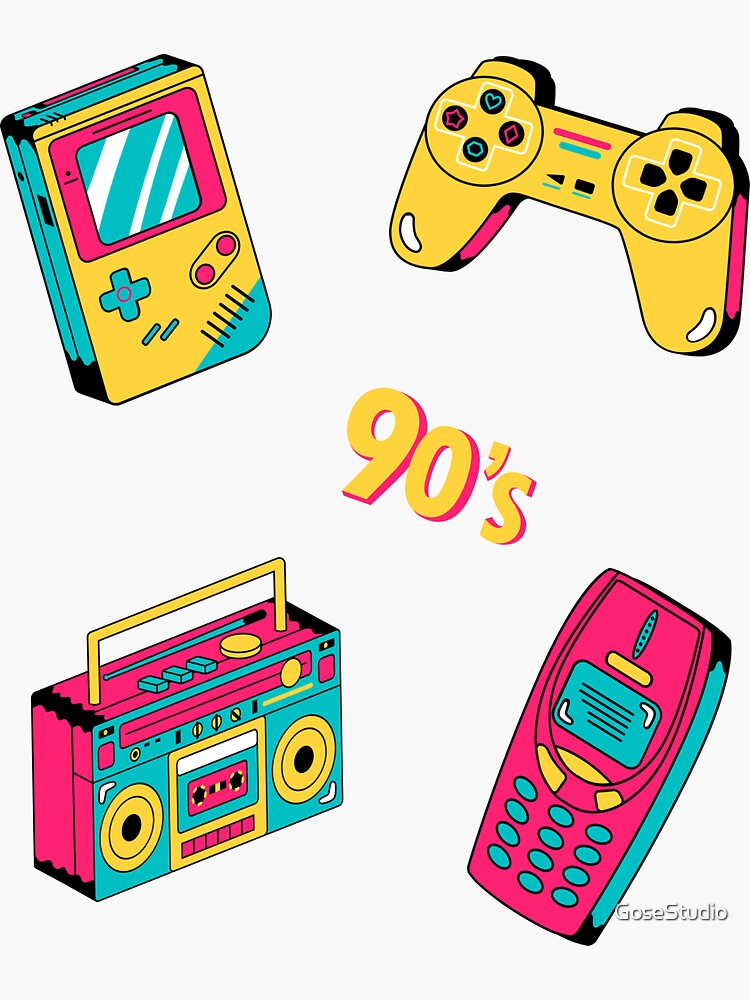 Pegatina for Sale con la obra «Tecnología de los 90» de GoseStudio