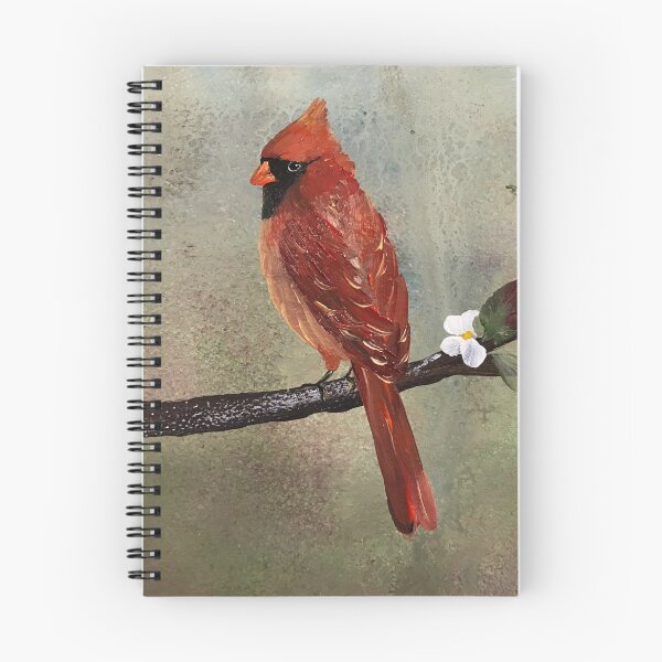 Item preview, Red Cardinal Art, Original Bird Art By Lisa Kirwan, Textured Artwork designed and sold by KirwanArt.