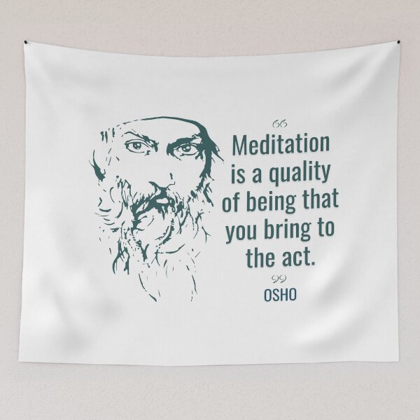 Item preview, Elevate Your Mind: Osho Quote on Meditation and Self-Awareness designed and sold by RetComly.
