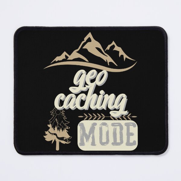 Item preview, geo caching mode, forest river sun inside tree pine designed and sold by movie-popcorn.