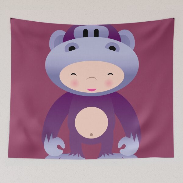 Item preview, cute purple gorilla vector manga designed and sold by MohDeen.