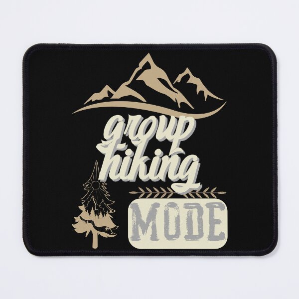 Item preview, group hiking mode, forest river sun inside tree pine designed and sold by movie-popcorn.