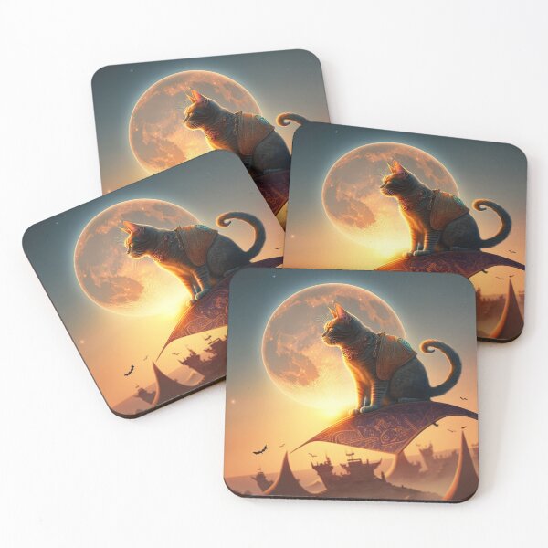 Item preview, Cat on magic carpet designed and sold by Paintandgo.