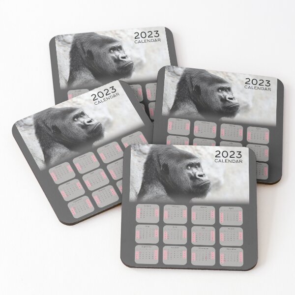 Item preview, Gorilla 2023 Calendar For Monkeys & Gorilla Lovers designed and sold by designartmed.