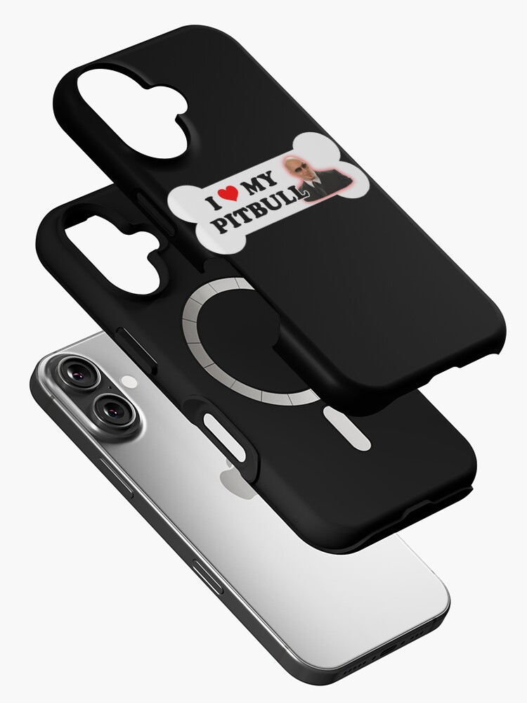 Aperçu 2 sur 4. Coque iPhone avec l'œuvre J'aime ma parodie d'autocollant de pare-chocs Pitbull créée et vendue par snazzyseagull.
