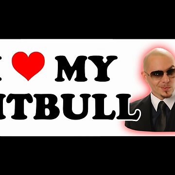 Artwork thumbnail, I Love My Pitbull Bumper Sticker Parody by snazzyseagull