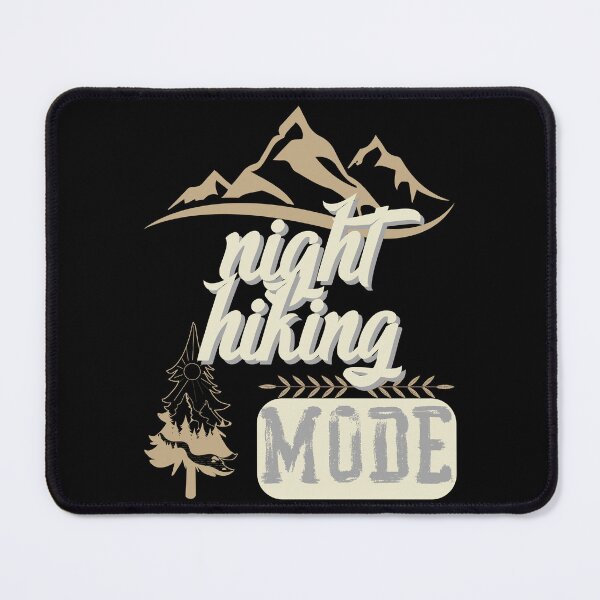 Item preview, night hiking mode, forest river sun inside tree pine designed and sold by movie-popcorn.