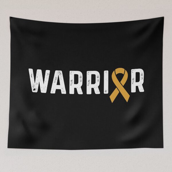 Item preview, Appendix Cancer Awareness Amber Ribbon Warrior  designed and sold by CancerMerch.