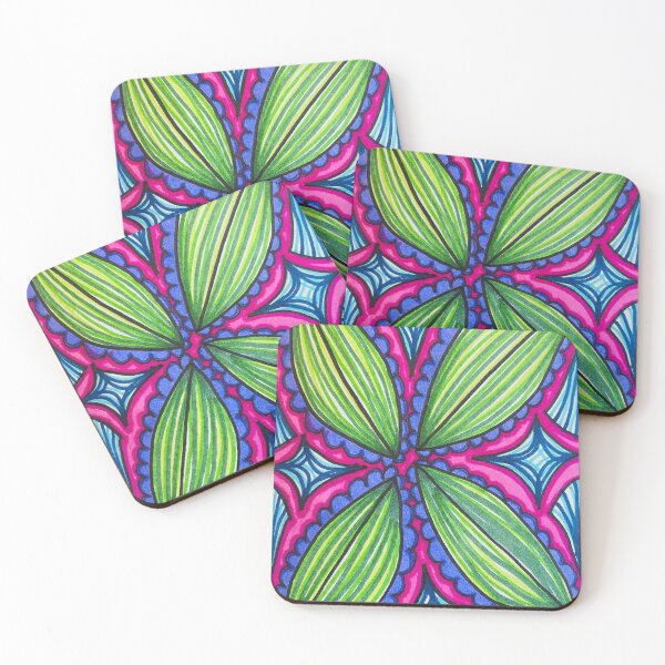 Item preview, Abstract Leaf Quartet designed and sold by artbyalette.