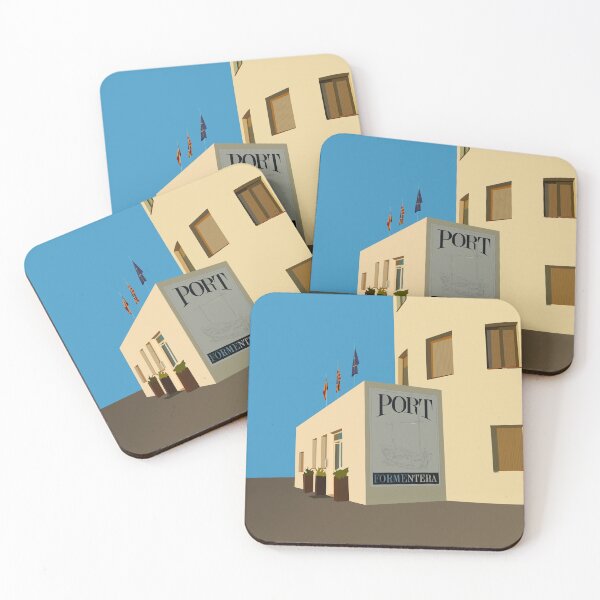 Item preview, Flat illustration of the Formentera harbour designed and sold by Ilenia Maietta.