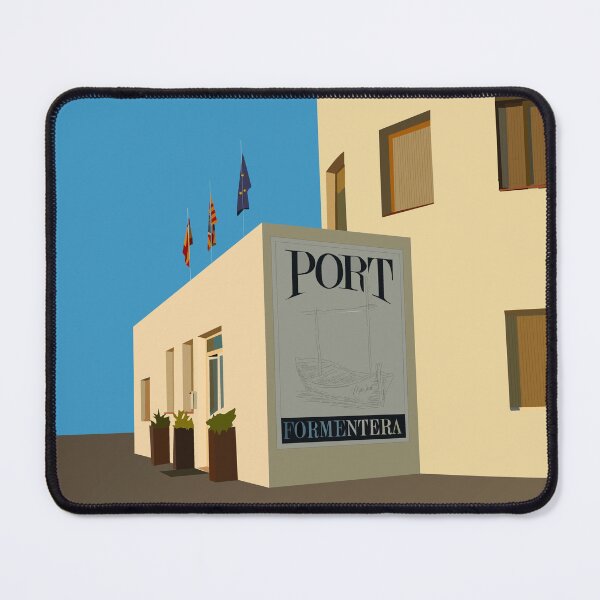 Item preview, Flat illustration of the Formentera harbour designed and sold by Ilenia Maietta.