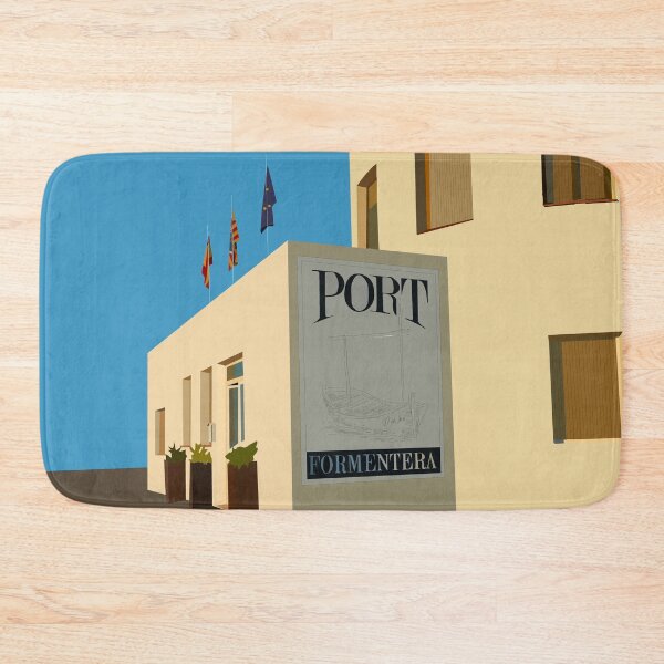 Item preview, Flat illustration of the Formentera harbour designed and sold by Ilenia Maietta.