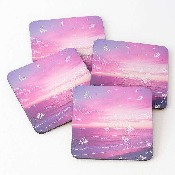 Item preview, Fantasy Purple Sunset Cute Doodle Aesthetic designed and sold by trajeado14.