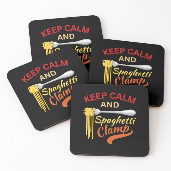 Item preview, Keep Calm and Spaghetti Clamp Cute Funny Eating Italian Food Lovers designed and sold by Moremonclub.