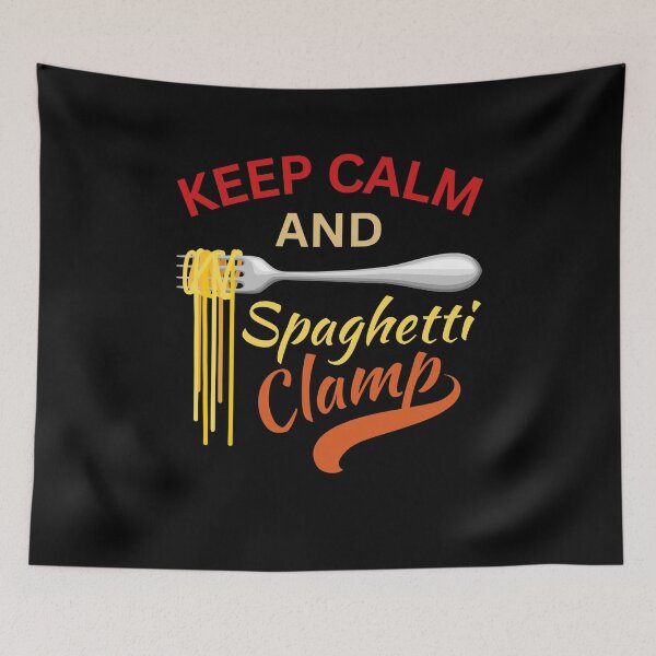 Item preview, Keep Calm and Spaghetti Clamp Cute Funny Eating Italian Food Lovers designed and sold by Moremonclub.