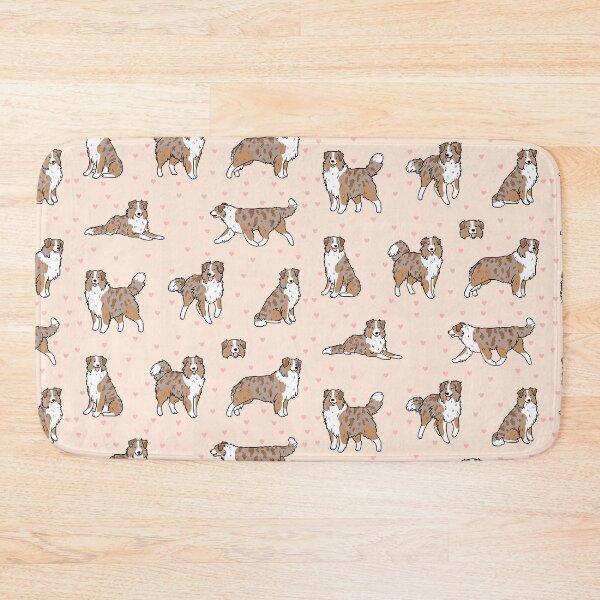 Item preview, Australian Shepherd cute illustration pattern - red merle  designed and sold by Yarafantasyart.