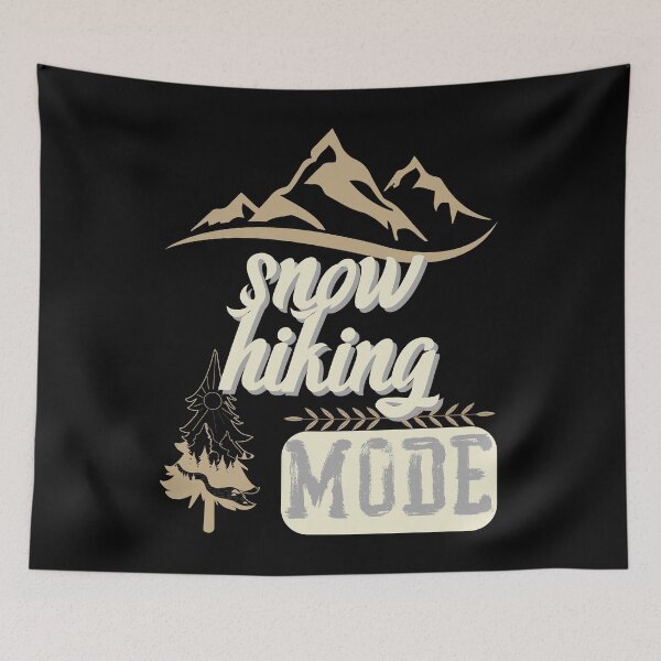 Item preview, snow hiking mode, forest river sun inside tree pine designed and sold by movie-popcorn.