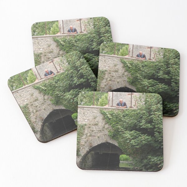 Item preview, Man fishing off a birdge designed and sold by DrAgonPhotos.