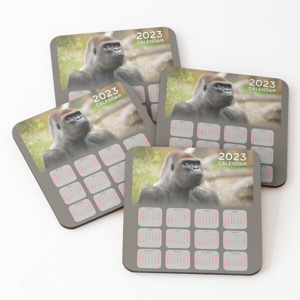 Item preview, Gorilla 2023 Calendar For Monkeys & Gorilla Lovers designed and sold by designartmed.
