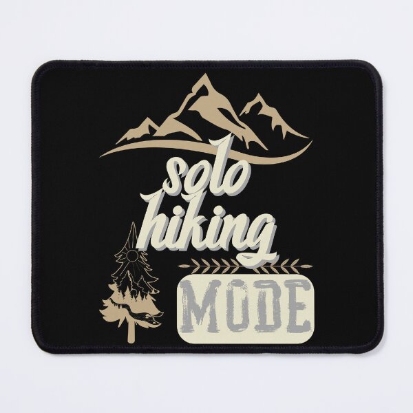 Item preview, solo hiking mode, forest river sun inside tree pine designed and sold by movie-popcorn.