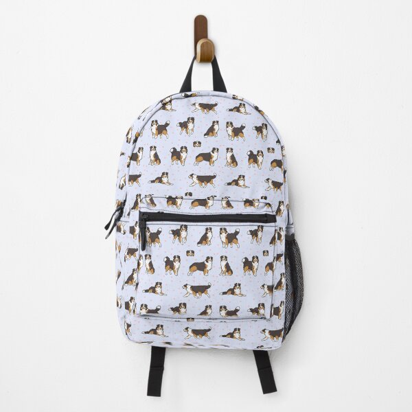 Item preview, Australian Shepherd cute illustration pattern - Black Tricolor designed and sold by Yarafantasyart.