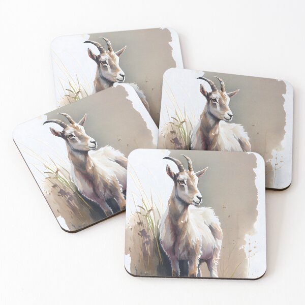 Item preview, Watercolor Billy Goat in a Pasture designed and sold by CGSGraphics.