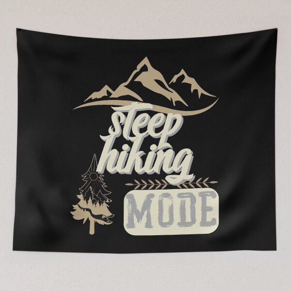 Item preview, steep hiking mode, forest river sun inside tree pine designed and sold by movie-popcorn.