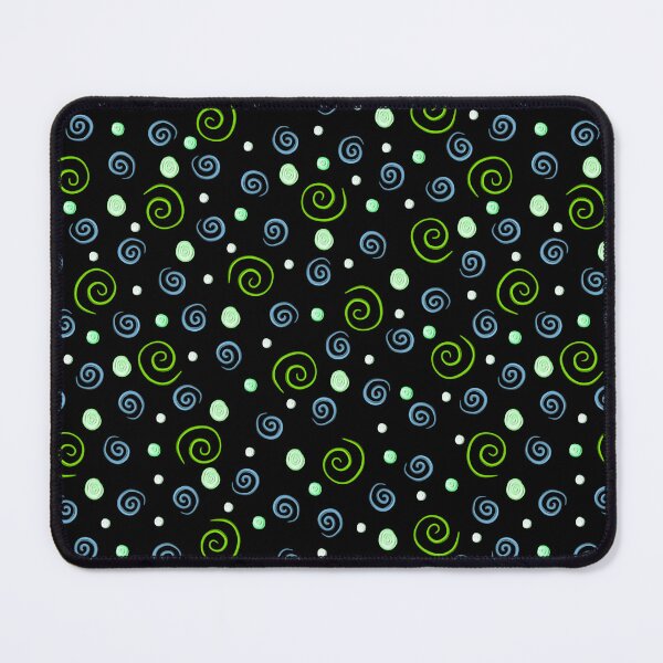 Item preview, Painted Swirls - Green and Blue on Black designed and sold by dKarthdesign.