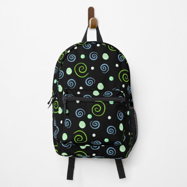 Item preview, Painted Swirls - Green and Blue on Black designed and sold by dKarthdesign.
