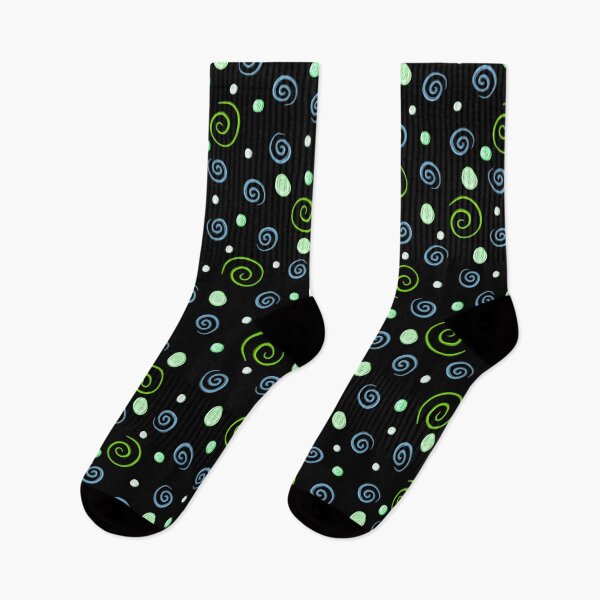 Item preview, Painted Swirls - Green and Blue on Black  designed and sold by dKarthdesign.