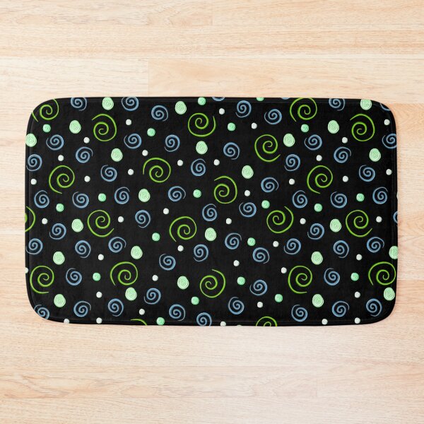 Item preview, Painted Swirls - Green and Blue on Black  designed and sold by dKarthdesign.