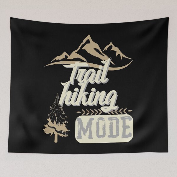 Item preview, trail hiking mode, forest river sun inside tree pine designed and sold by movie-popcorn.