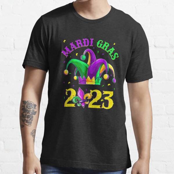 Happy Mardi Gras 2023 Jester Outfit Kids Girl Boy Men Women, Funny Mardi Gras, Mardi Gras Party T-Shirt Essential T-Shirt