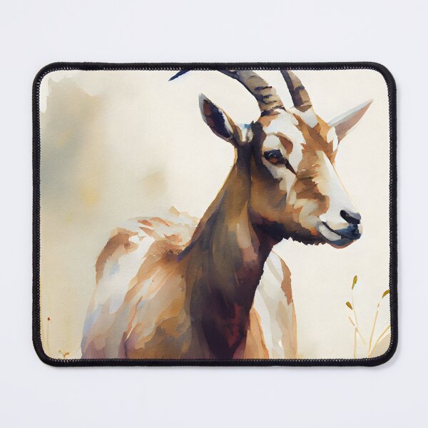 Item preview, Watercolor Brown and White Goat in a Pasture designed and sold by CGSGraphics.