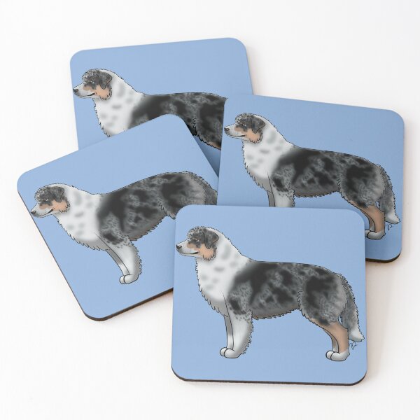 Item preview, Blue merle tricolour aussie designed and sold by viljar.