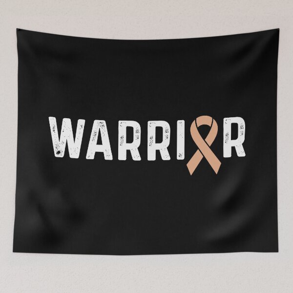 Item preview, Endometrial Cancer Awareness Peach Ribbon Warrior  designed and sold by CancerMerch.