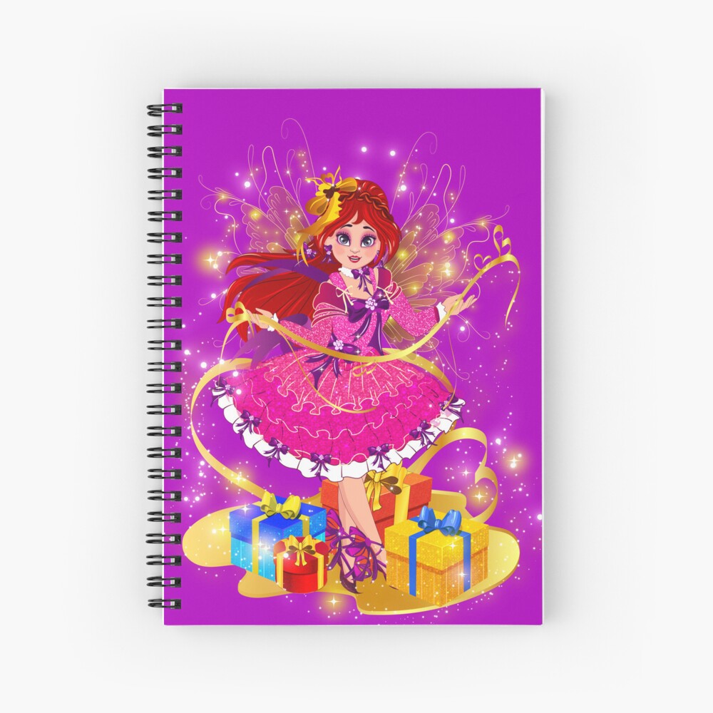 Ruby The Ribbon Fairy With Bows Spiral Notebook