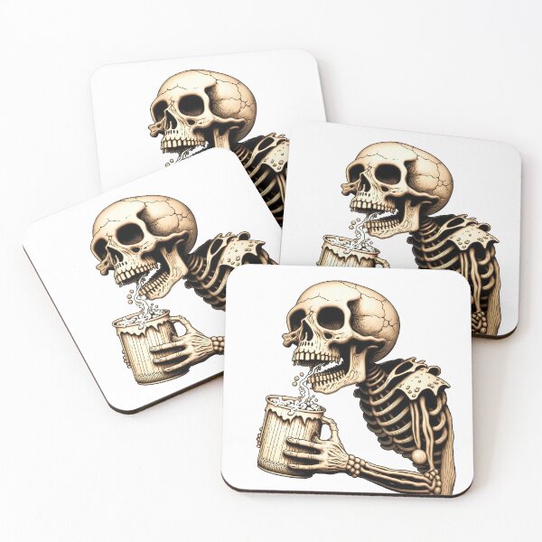 Item preview, Drunk skull designed and sold by AreteSticker.