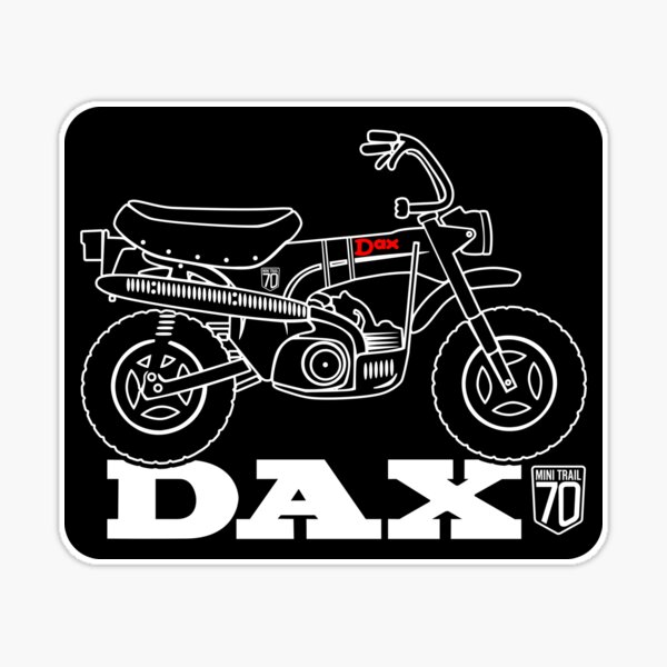 Sticker Dax HONDA noir/blanc (D+G) - Zubikes