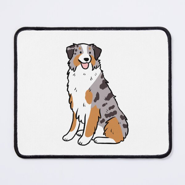 Item preview, Australian shepherd cute illustration blue merle designed and sold by Yarafantasyart.