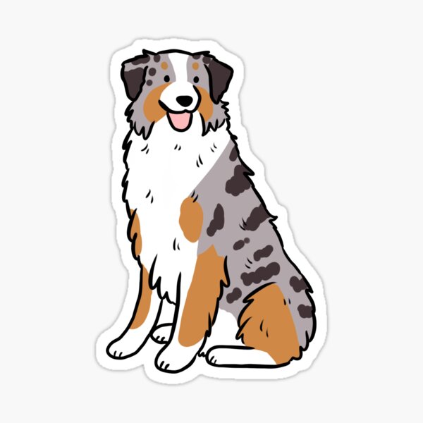 Artikel-Vorschau von Niedliche Illustration des australischen Schäferhundes blau merle, designt und verkauft von Yarafantasyart.