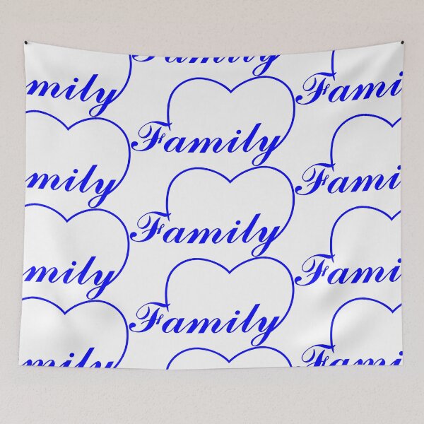 Item preview, Family is Love heart - in blue designed and sold by SunnyDazDesign.