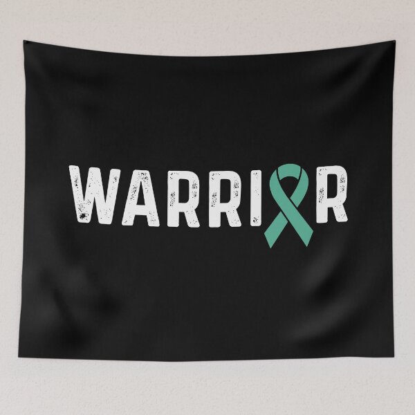Item preview, Ovarian Cancer Awareness Teal Ribbon Warrior  designed and sold by CancerMerch.