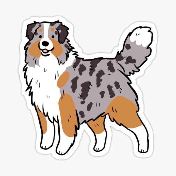 Artikel-Vorschau von Niedliche Illustration des australischen Schäferhundes blau merle, designt und verkauft von Yarafantasyart.