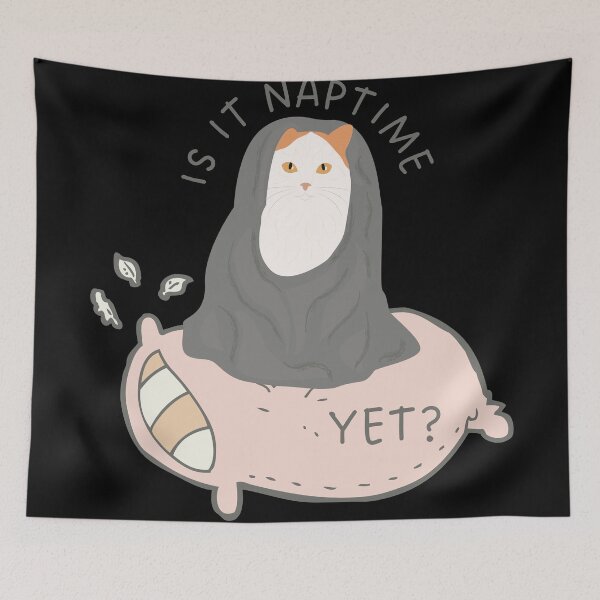 Artikelvorschau,  Ist schon Mittagsschlaf? Mit Kat entworfen und verkauft von Novelty-Shirts.