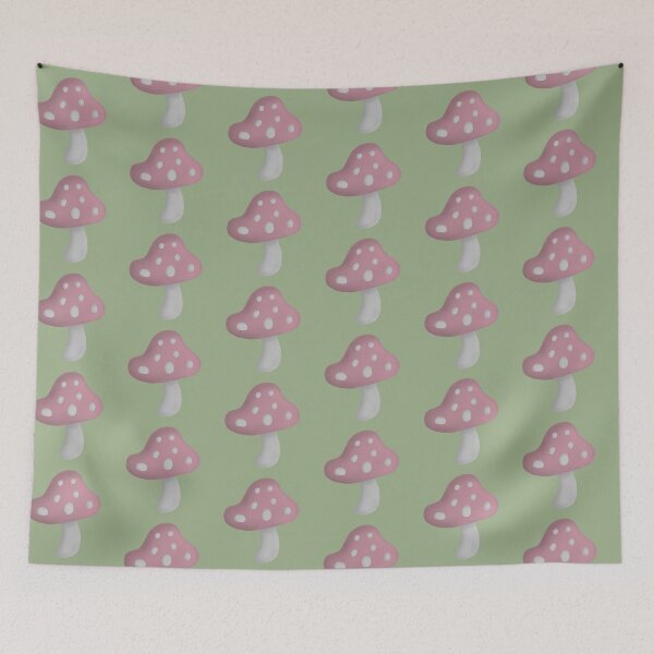 Item preview, Little drawn pink mushroom, cottagecore   designed and sold by Gwebbel.